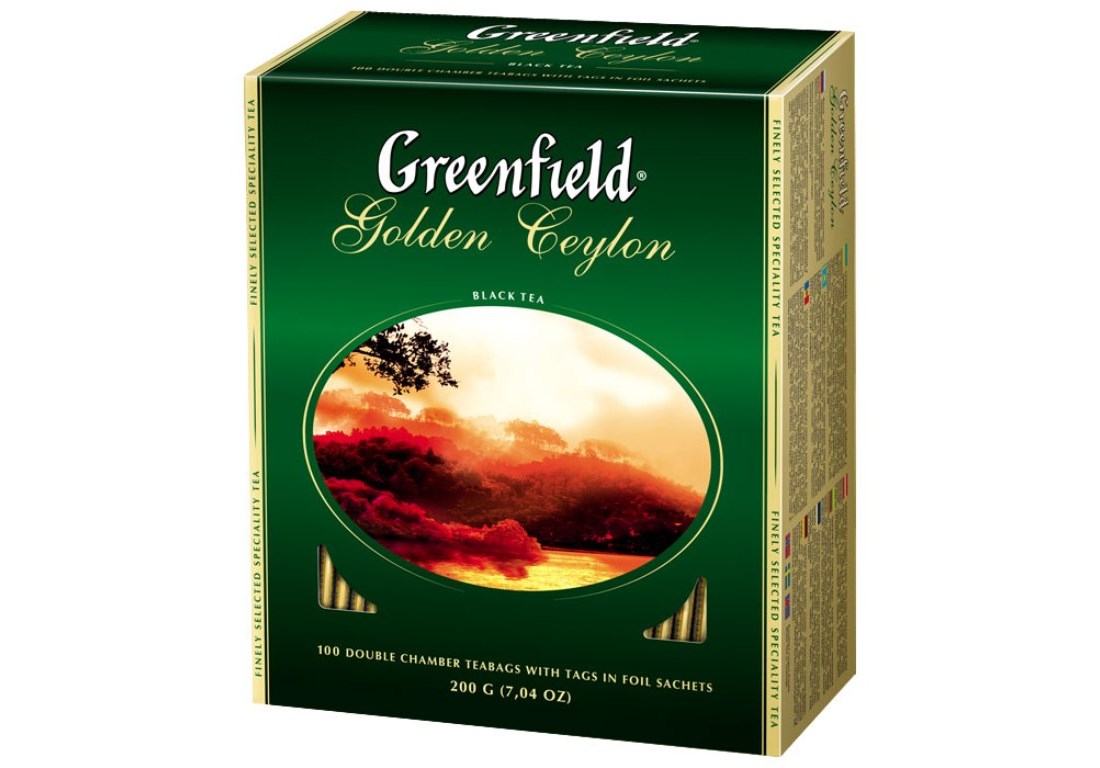 Чай Greenfield Golden Ceylon черный,  2x100п